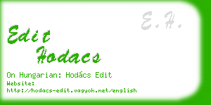 edit hodacs business card